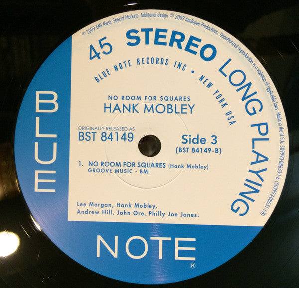Hank Mobley : No Room For Squares (2x12", Album, Ltd, RE, RM, 180)
