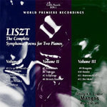 the album cover for F. LISZT - Complete Symphonic Poems for Two Pianos