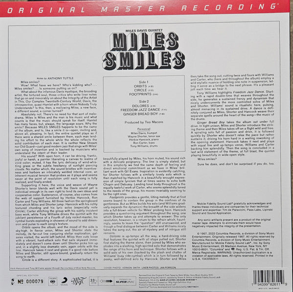 Miles Davis Quintet* : Miles Smiles (LP, Album, Num, RE, S/Edition, Rem)