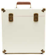 GPO Retro SWB18CT 12" Vinyl Record Case 35 Cnt Capacity Removable Lid - Cream / Tan