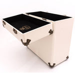 GPO Retro SWB18CT 12" Vinyl Record Case 35 Cnt Capacity Removable Lid - Cream / Tan