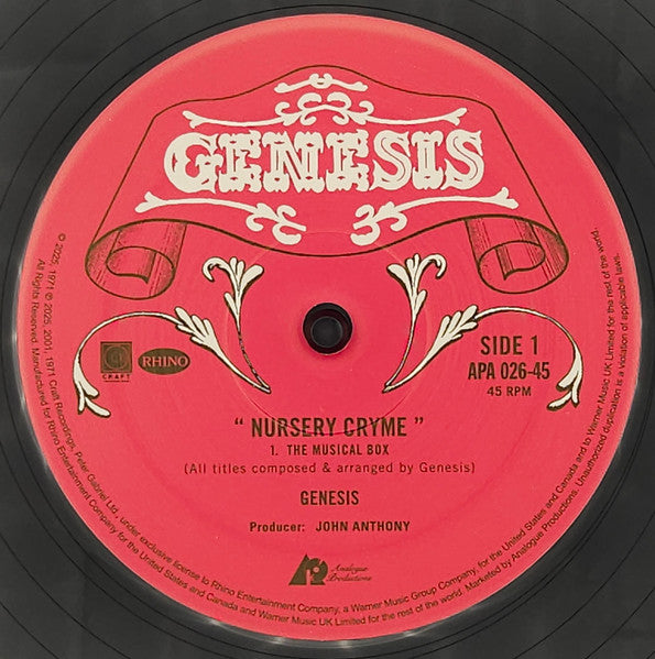 Genesis : Nursery Cryme (2x12", Album, Ltd, Num, RE, RM, Gat)