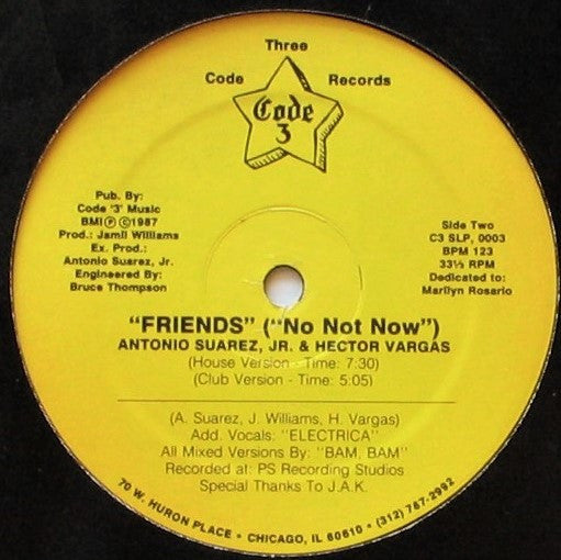 Antonio Suarez, Jr.* & Hector Vargas : Friends (12")