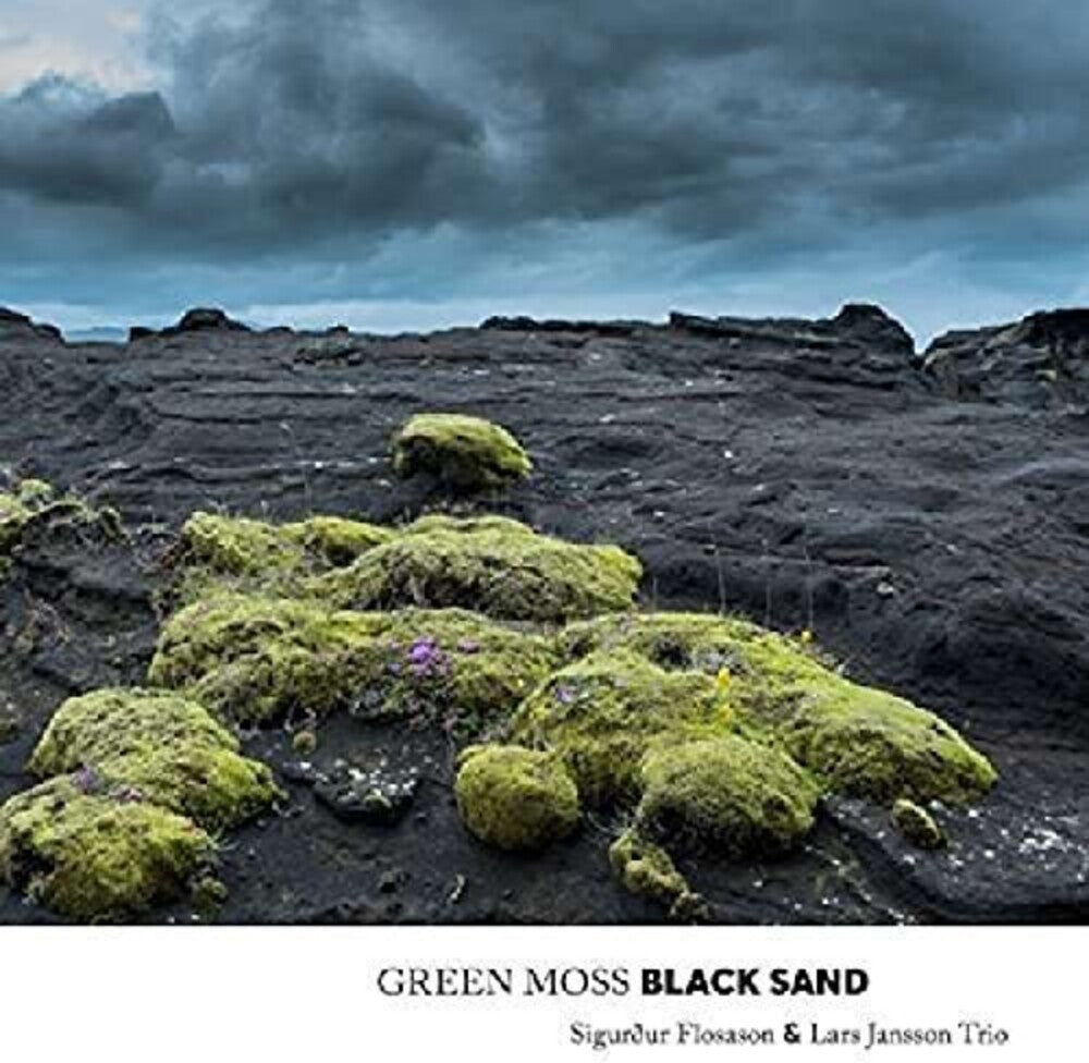 the album cover for Sigurdur Flosason - Green Moss Black Sand