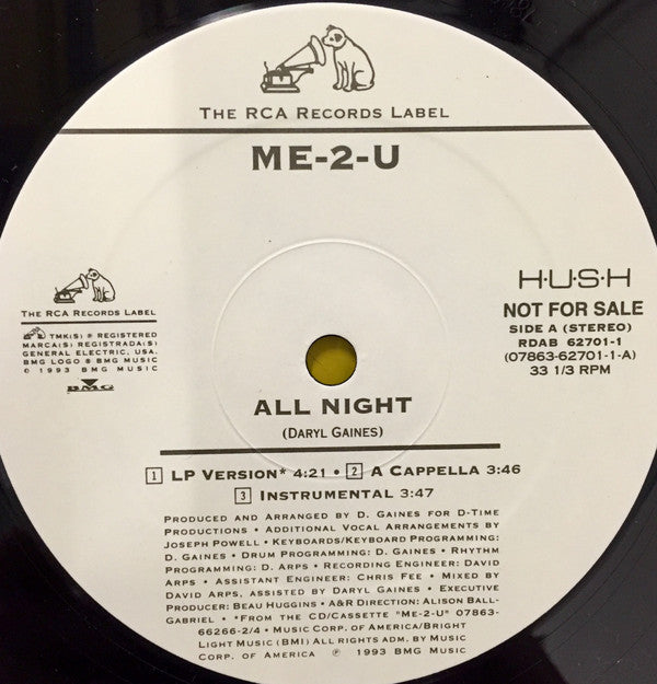 Me-2-U : All Night (12", Promo)