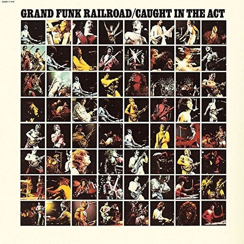 the album cover for Grand Funk Railroad - Caught in the Act