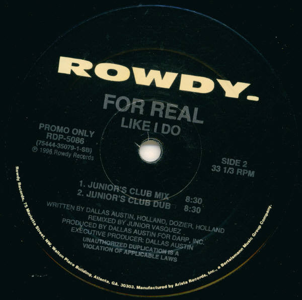 For Real : Like I Do (Remixes) (12", Promo)