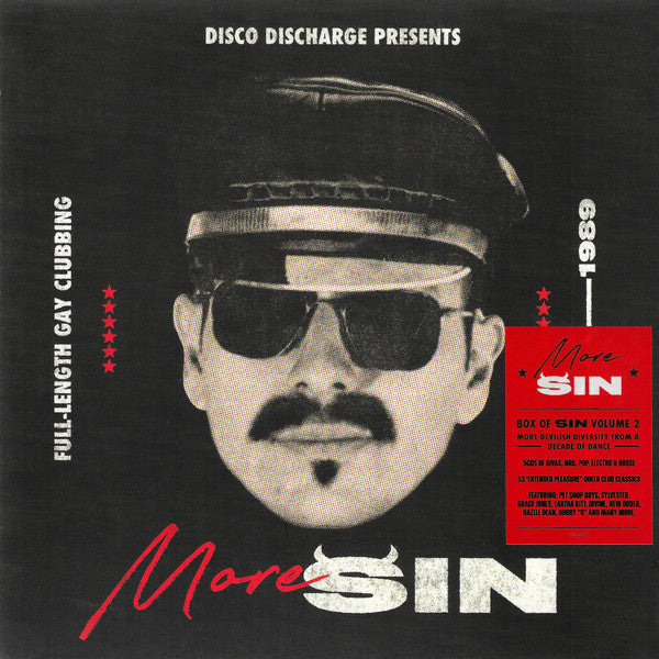 Various : Disco Discharge Presents More Sin - Box Of Sin Volume 2 (Full-Length Gay Clubbing 1980-1989) (5xCD, Comp + Box)