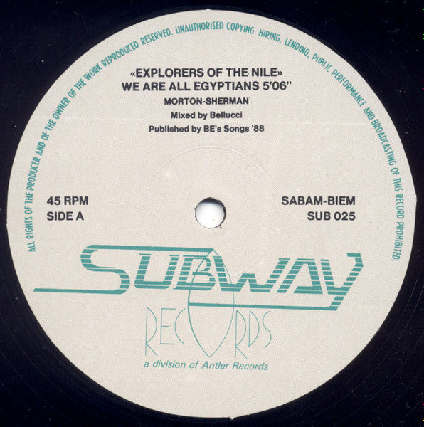 Explorers Of The Nile : We Are All Egyptians (12")