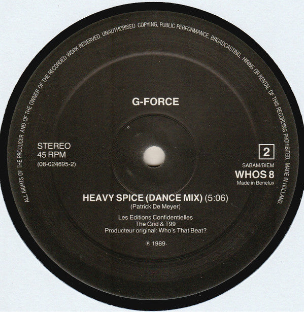 G-Force (6) : Spicy (12", Maxi)