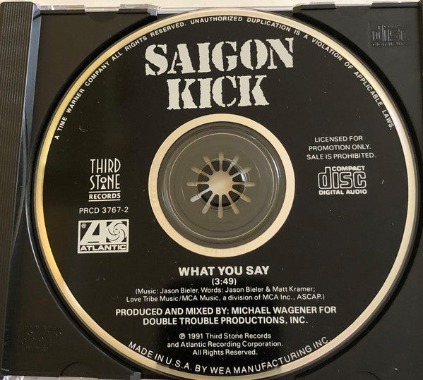Saigon Kick : What You Say (CD, Single, Promo)