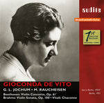 the album cover for GIOCONDA DE VITO - Gioconda De Vito Plays Beethoven Brahms & Vitali