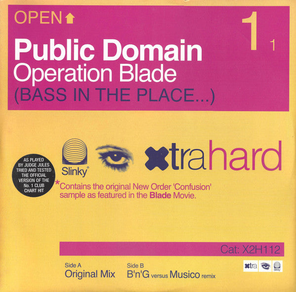Public Domain : Operation Blade (Bass In The Place...) (12", Single)