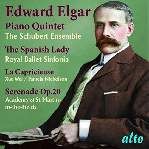 the album cover for Xue Wei / Schubert Ensemble / Nicholson,Pamela - Elgar: Piano Quintet; Spanish Lady Suite