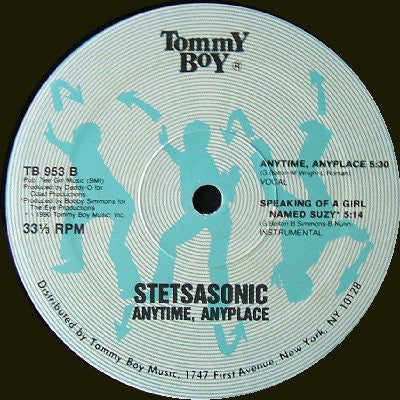 Stetsasonic : Speaking Of A Girl Named Suzy / Anytime, Anyplace (12")