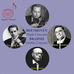 the album cover for Beethoven / Isaac Stern / Leonard,Rose - Triple Concerto / Brahms: Double Concerto