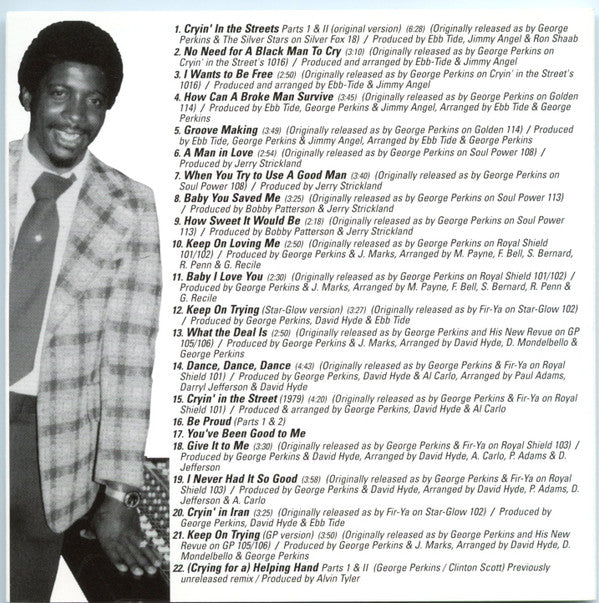 George Perkins : Cryin' In The Streets (CD, Comp)
