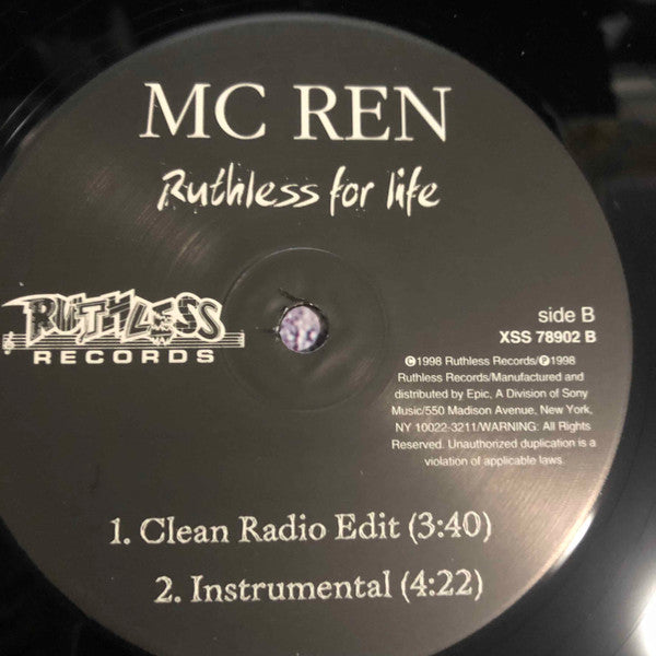 MC Ren : Ruthless For Life (12")