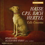 the album cover for C Bach PE / Rudin,Alexander - Hasse C.p.e. Bach & Hertel: Cello Concertos