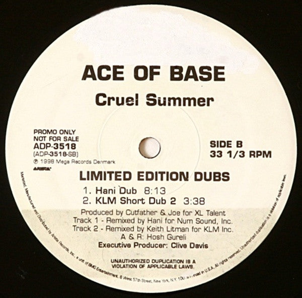Ace Of Base : Cruel Summer (Limited Edition Dubs) (12", Promo)