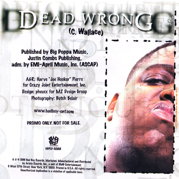 The Notorious B.I.G.* : Dead Wrong (CD, Single, Promo)