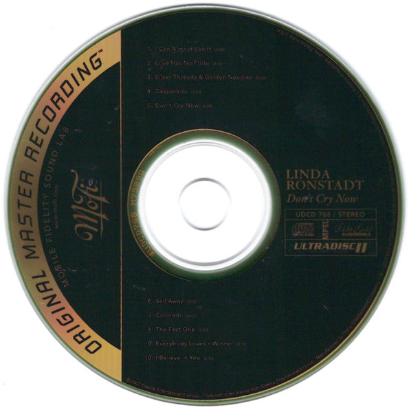 Linda Ronstadt : Don't Cry Now (CD, Album, Ltd, Num, RE, RM, S/Edition, 24k)
