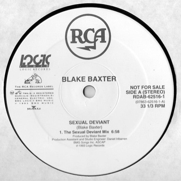 Blake Baxter : Sexual Deviant (12", Promo)