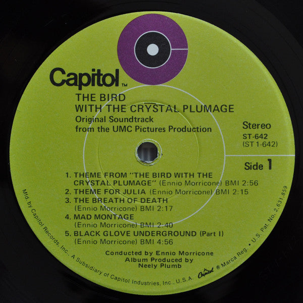 Ennio Morricone : The Bird With The Crystal Plumage (LP)