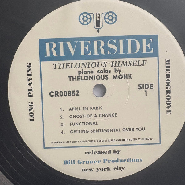 Thelonious Monk : Thelonious Himself (LP, Album, Mono, RE, 180)