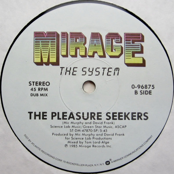 The System : The Pleasure Seekers (12", Maxi)