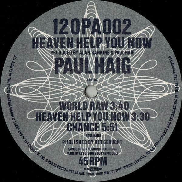 Paul Haig : Heaven Help You Now (12")