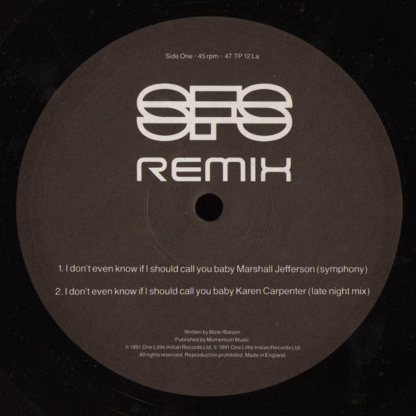 Soul Family Sensation : I Don't Even Know If I Should Call You Baby (Remix) (12")
