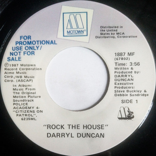 Darryl Duncan : Rock The House (7", Promo)