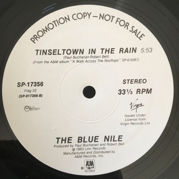 The Blue Nile : Tinseltown In The Rain (12", Promo)