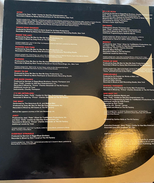 The Notorious B.I.G.* : Ready To Die (2xLP, Album, Promo, Gat)