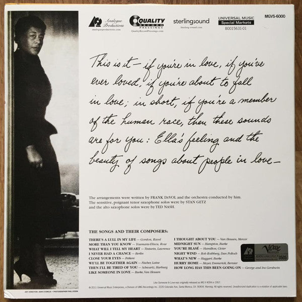 Ella Fitzgerald : Like Someone In Love (2x12", Album, Ltd, Num, RM, 200)
