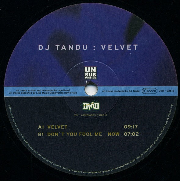DJ Tandu : Velvet (12")