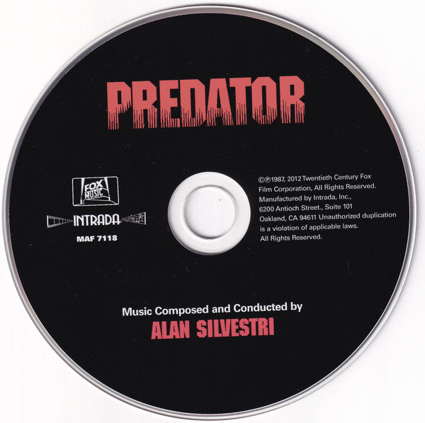 Alan Silvestri : Predator (Original Motion Picture Soundtrack) (CD, Album, RE, RM)