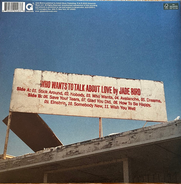 Jade Bird : Who Wants To Talk About Love (LP, Album, Ltd, Cre)
