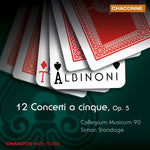 the album cover for Simon Standage - 12 Concerti a Cinque Op 5