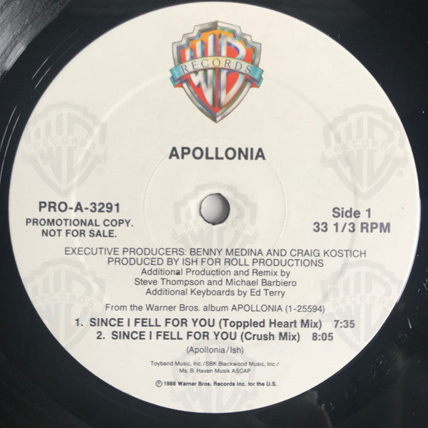 Apollonia : Since I Fell For You (12", Single, Promo)