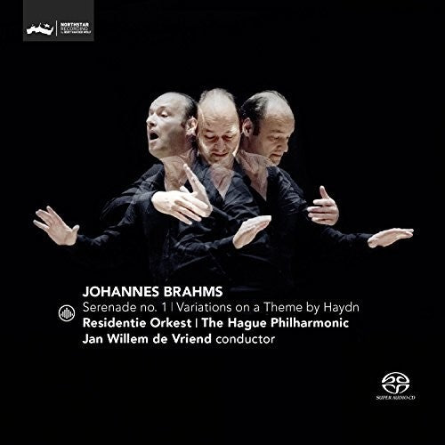 the album cover for Jan Willem de Vriend - Brahms: Serenade No. 1 / Variations on a Theme by Haydn