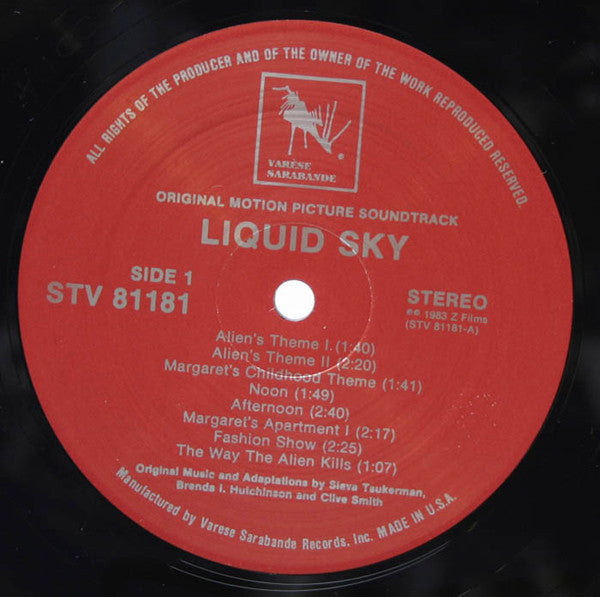 Slava Tsukerman & Brenda I. Hutchinson* & Clive Smith : Liquid Sky (Original Motion Picture Soundtrack) (LP)