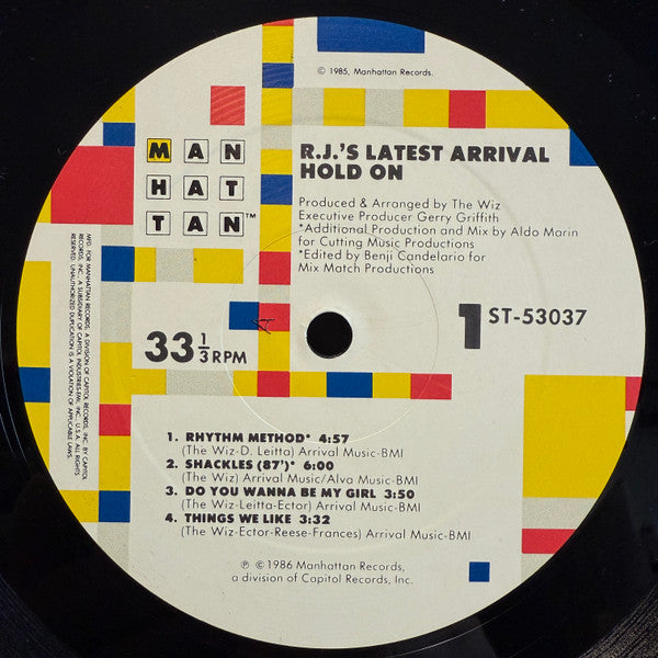 R.J.'s Latest Arrival : Hold On (LP, Album, All)