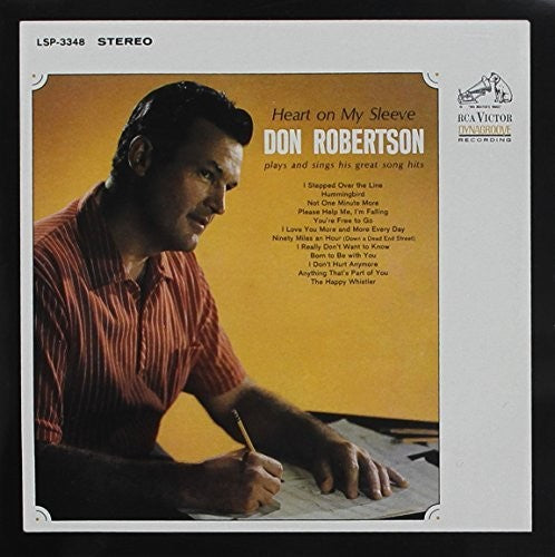 the album cover for Don Robertson - Heart on My Sleeve