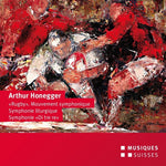 the album cover for Mario Venzago - Honegger: Rugby Mouvement Symphonique / Symphonie Liturgique