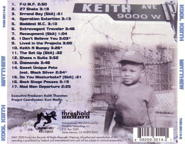 Kool Keith : Matthew (CD, Album)