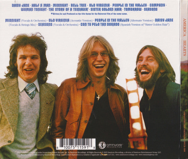 America (2) : Hearts (CD, Album, RE, RM, 50t)