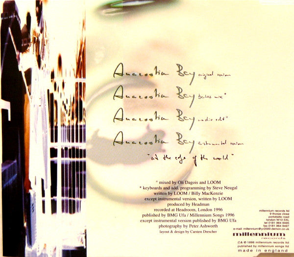 Loom Feat. Billy MacKenzie : Anacostia Bay (At The Edge Of The World) (CD, Single)