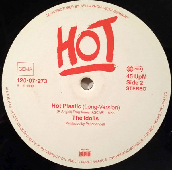 The Idolls : Shimmy Shimmy Ko Ko Bop / Hot Plastic (12", Single)
